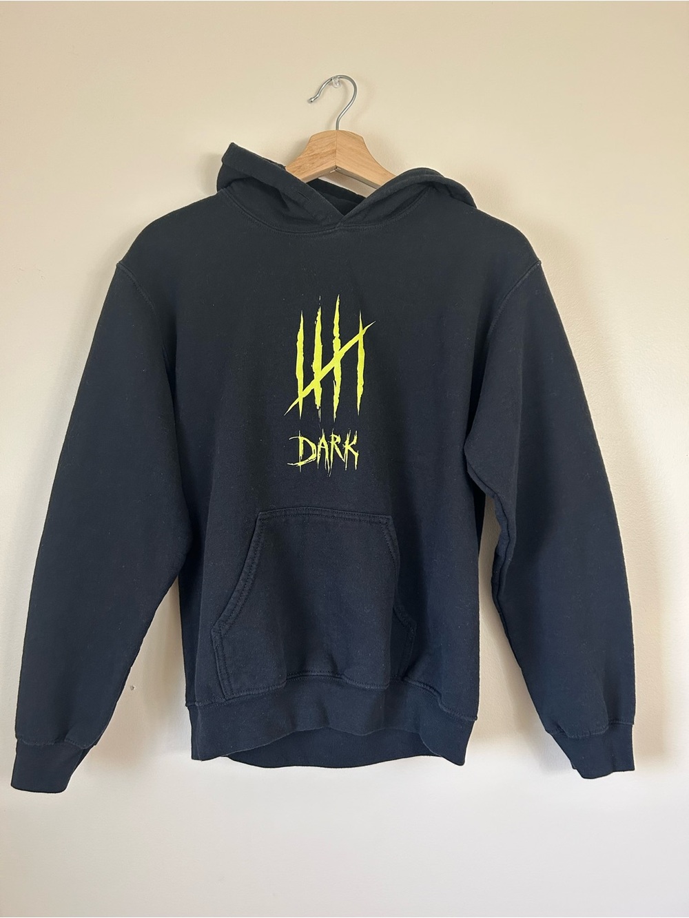 Black “Dark” Edmonton Hoodie Lime Green Graphic logo